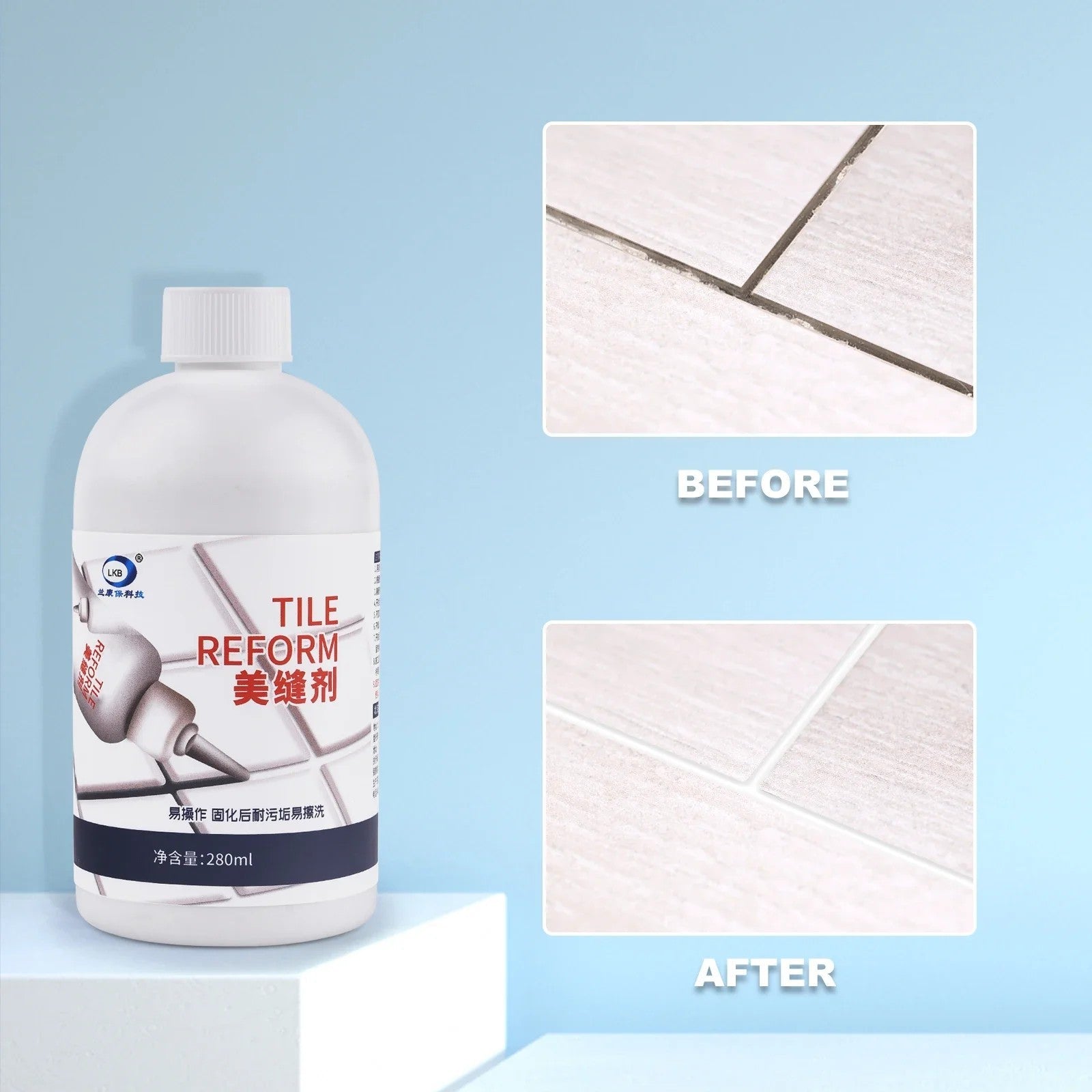 280ml Ceramic Tile Filler Waterproof Mildew Repair Agent House Ceramic Beauty Agent Cleaner Porcelain Seam Tile Wall Bathro