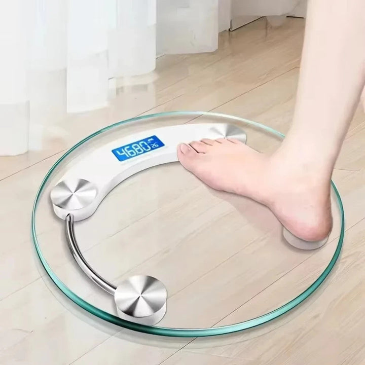 New Digital Scale Round Transparent Weight Scale Charging Electronic Scale LCD Display Scale Bathroom Scale Weighing Scale