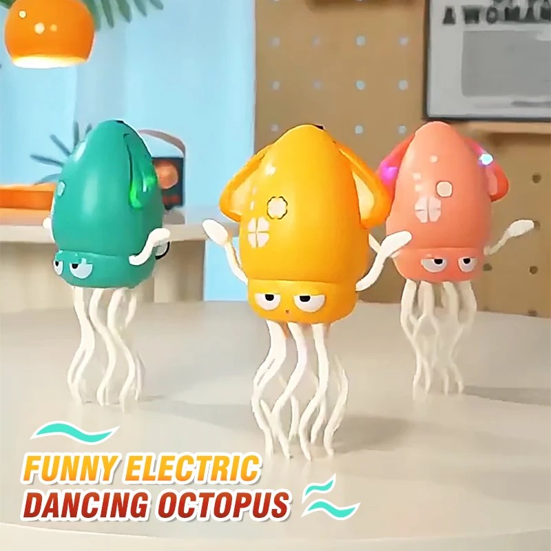 Funny Electric Auto-Avoid Octopus with Led Lights Music Electric Crawling Octopus Stress Relief Gift Interactive Robotics Gags