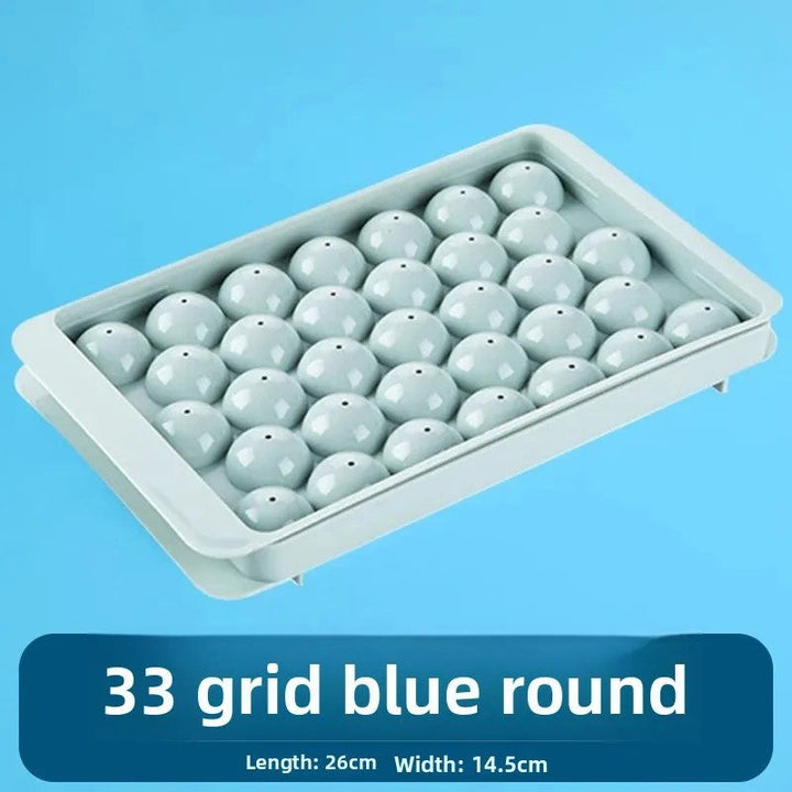 Plastic round Ice Cube Mold with Lid Home Kitchen Ice Tray Ball Shaped Freezer Ice Maker Tool
