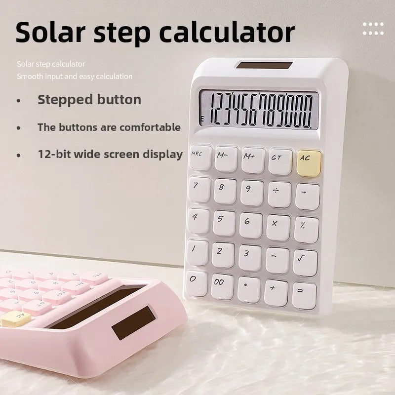 2025 New Solar Calculator with High Aesthetic Value Cream Colored