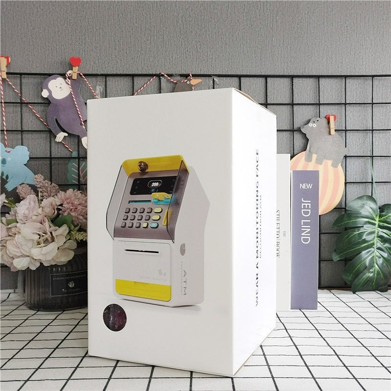 New ATM Machine Safe Box Money Bank Electronic Piggy Bank Automatic Code Key Lock