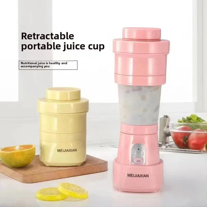 Portable Mini Retractable Silicone Juicer Cup Electric Home Use Fruit Juicer Cup Easy to Carry Compact Size Kitchen Appliance