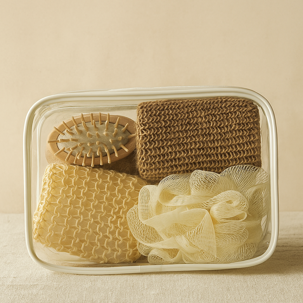 Spa Bath Accessories Set with Travel Zip Bag Spa Accessories