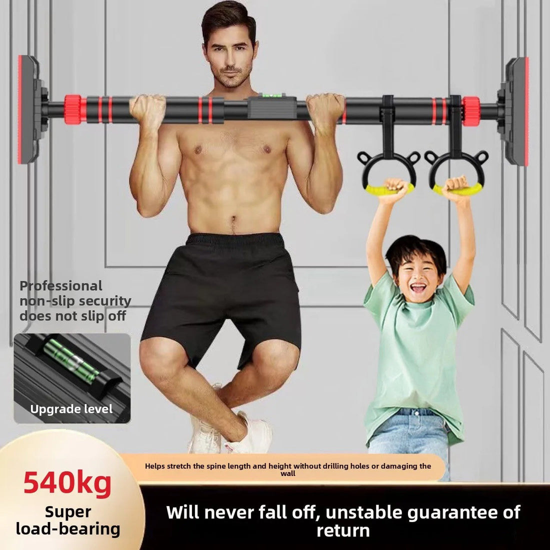 Horizontal Bar on Indoor Door Household Fitness Equipment