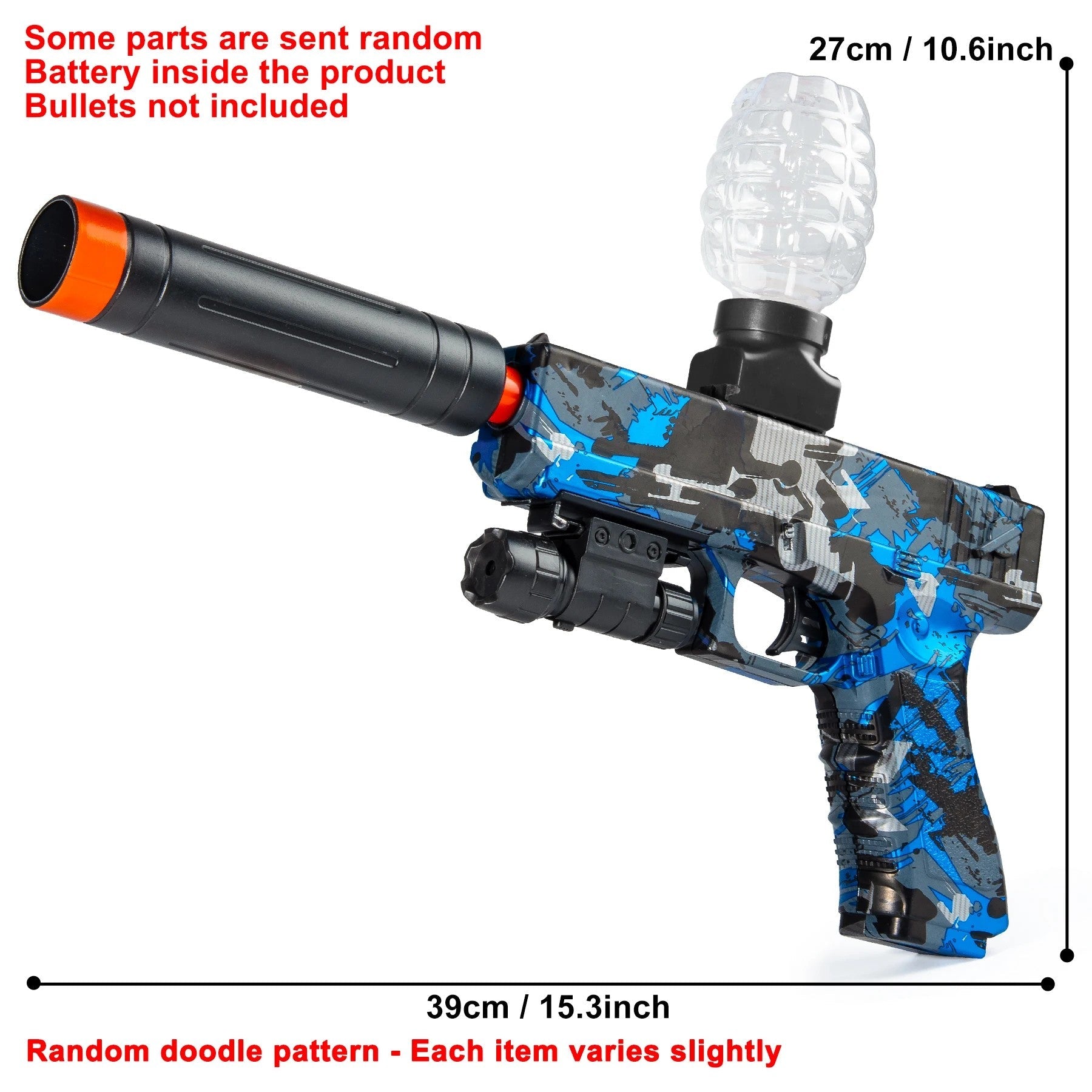 New Electric Blaster Gun Toy, High Precision Shooting, Party Game - Halloween Thanksgiving Christmas Gift