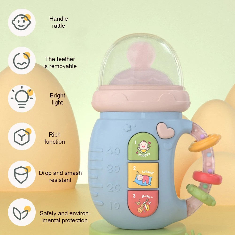 Baby Feeder Musical Feeding Bottle Pacifier Newborn Soft Teether