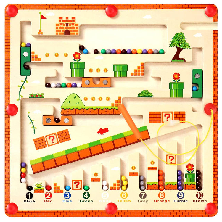 Wooden Magnetic Maze Beads Board For Kids |