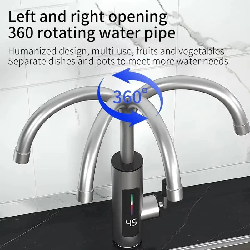 3000W 220V Electric Kitchen Water Heater Tap Instant Hot stainless steel Water Faucet Heater Cold Heating Faucet