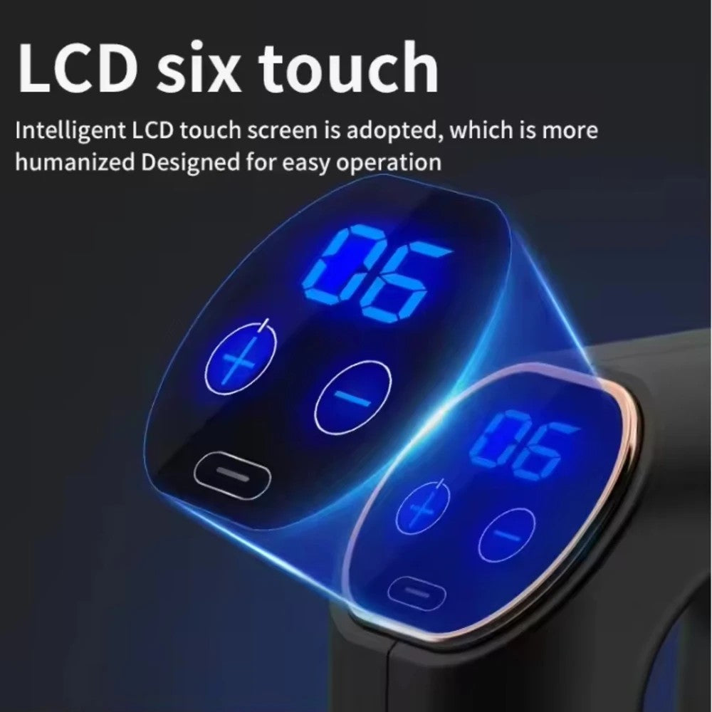 Electric Handheld Neck Body Back Facial Fitness Gun Massager Cordless Deep Tissue Vibration Double Head Muscle Massage Gun