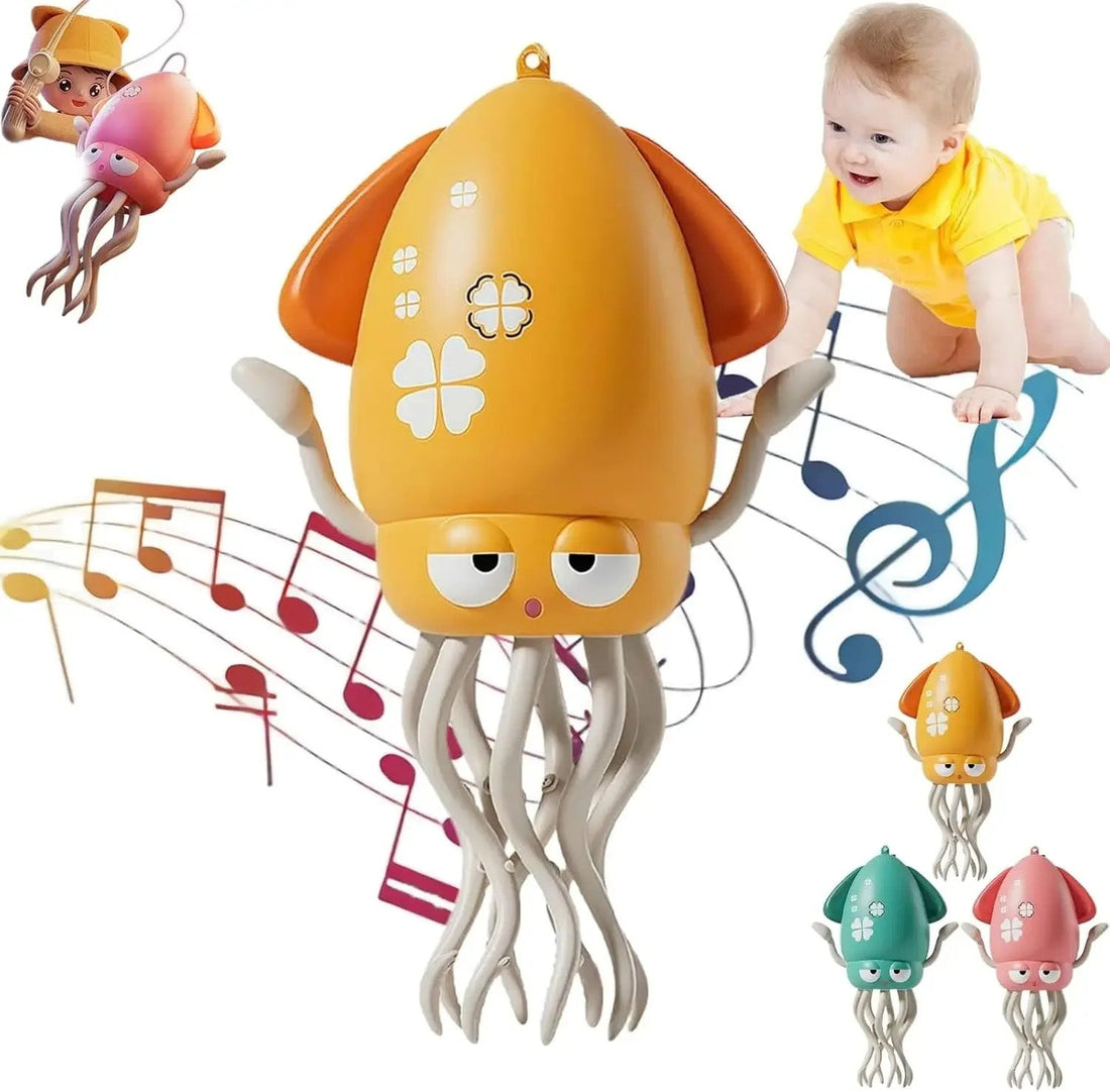 Funny Electric Auto-Avoid Octopus with Led Lights Music Electric Crawling Octopus Stress Relief Gift Interactive Robotics Gags