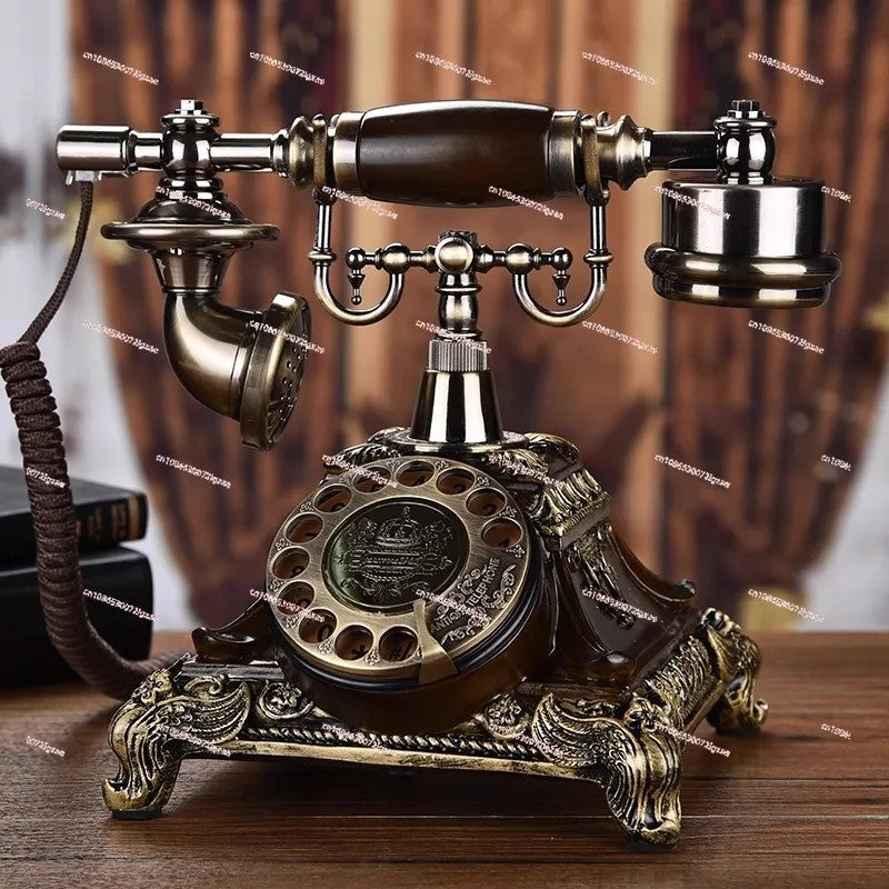 Retro phone landline home antique phone fashion creative old-fashioned turntable phone wireless card