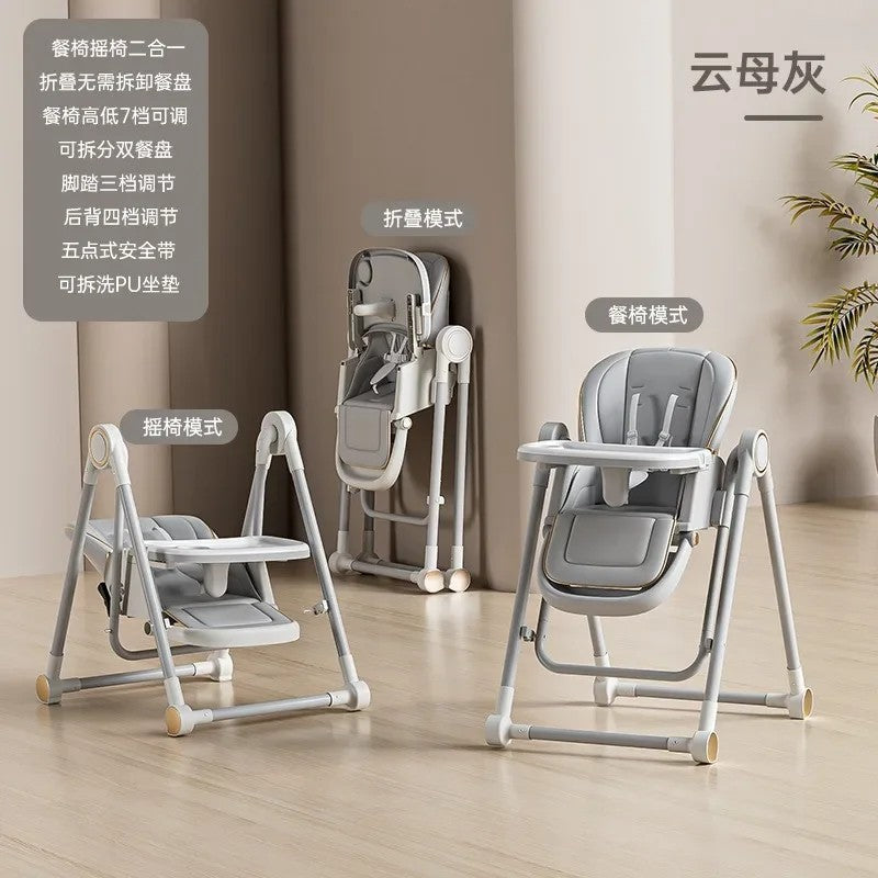 2-in-1 Foldable Sitting and Rocking Children's Dining
