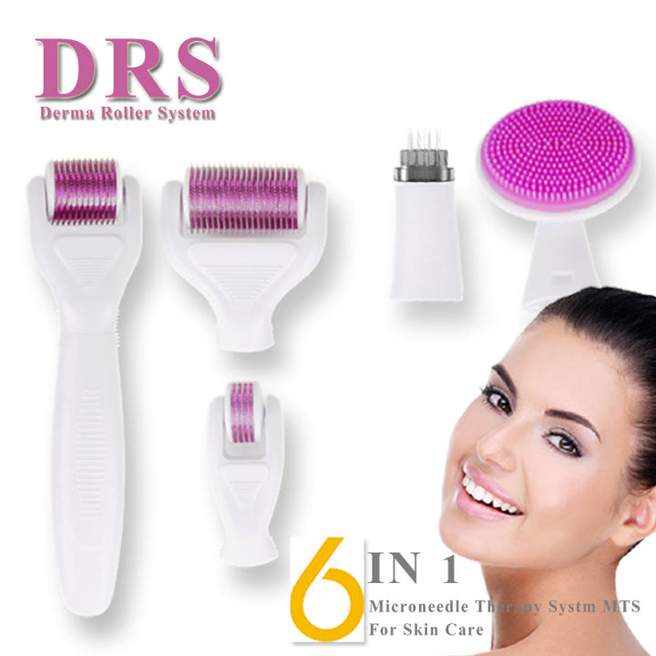 6 in 1 Derma Roller Kit for Face, Beard, Hair Growth & Skin Rejuvenation