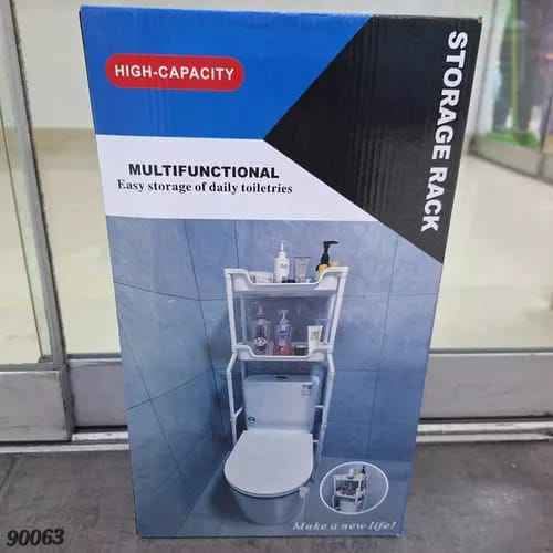 High Capacity Bathroom Commode Storage Rack | Multi-Layer Organizer Shelf