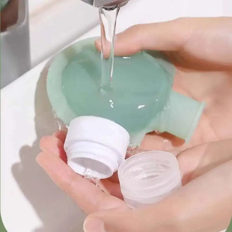 3PCS/set Portable Travel Bottles Soft Silicone Lotion Container Squeeze Tube Empty Bottle Cometic Shampoo Soap Refillable Bottle