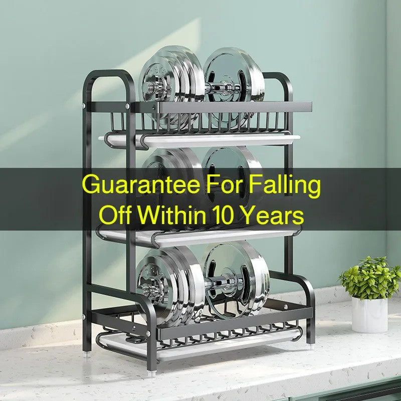 Multi-Functional Kitchen Storage Rack Dish Plate Organizer with Drainage Rack Countertop Utensil Holder for Chopsticks