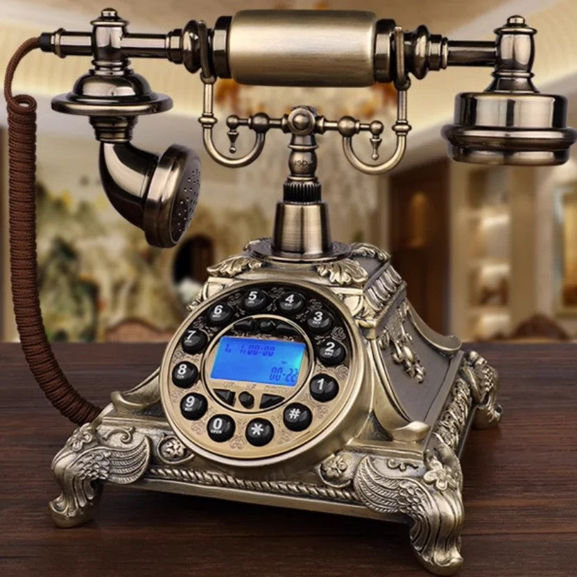 Antique Pattern fashion imitation vintage old fashioned telephone/Handsfree / backlight / Caller ID