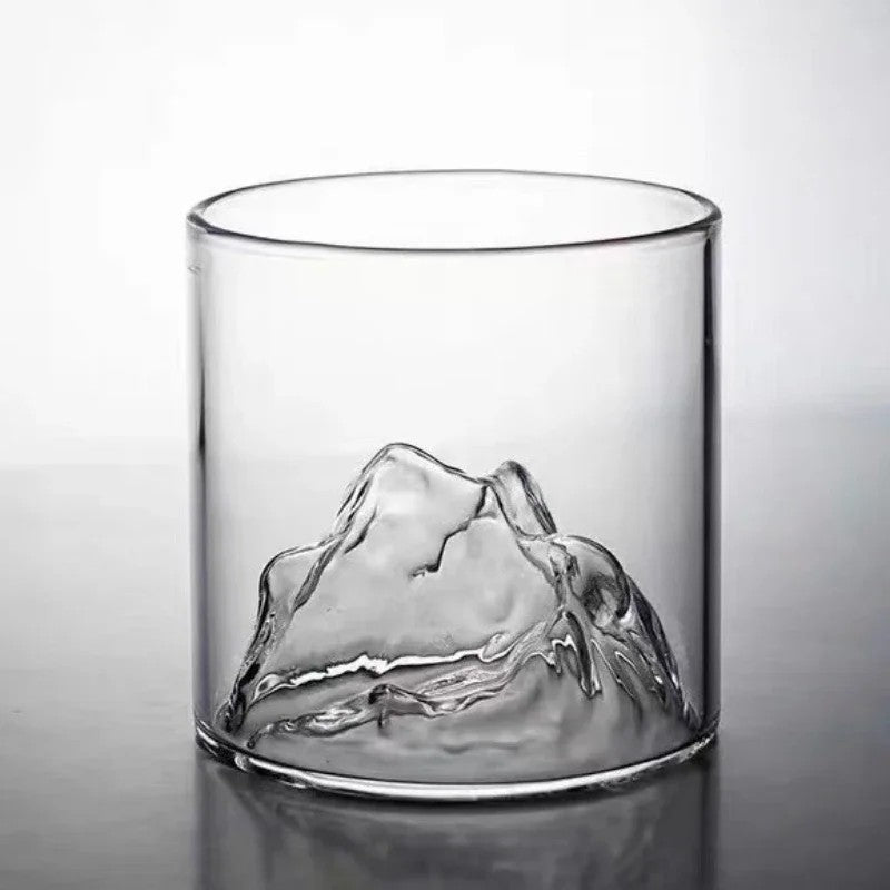 3D Mountain Glass Cups Japanese Fuji Mountain Whiskey Rock Glass Vodka Tumbler Wine Cup Milk Juice Drinking Glasses Drinkware