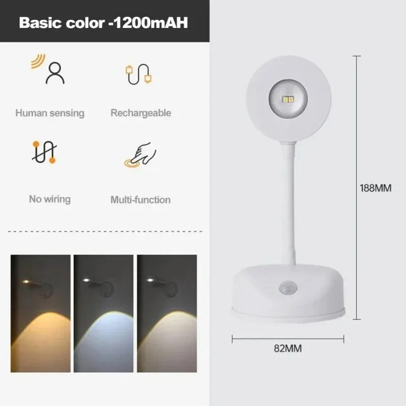 LED Motion Sensor Night Light Wireless USB Rechargeable with Remote Magnetic Wall Mount Indoor Lighting for Bedroom Hallway