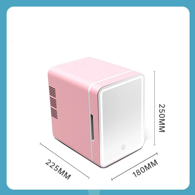 Mini Frigo Makeup Custom Portable Small Pink Refrigerator Cosmetic Skin Care Beauty Fridge With Led 4 Liter Mirror for Room