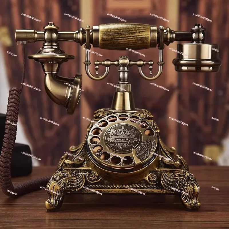 Retro phone landline home antique phone fashion creative old-fashioned turntable phone wireless card