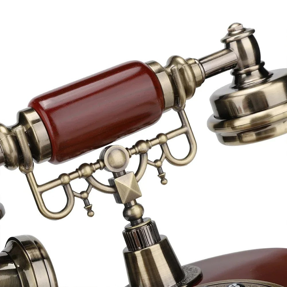 -European Retro Style Telephone Old Fashioned Phone Push Button Dial Desktop Wired Fixed Phone For Home Hotel Office Business