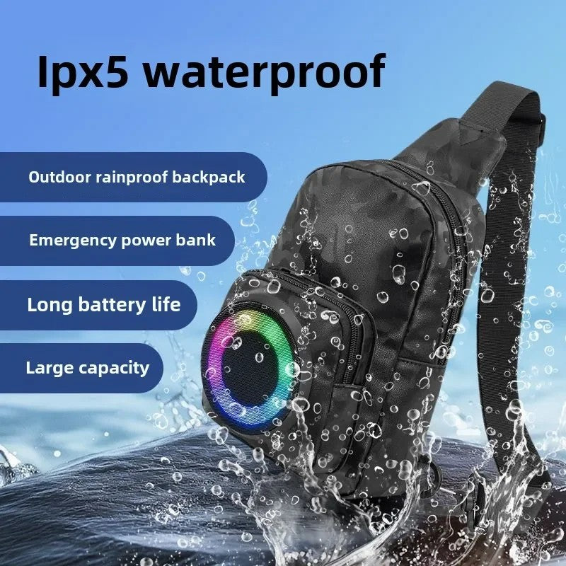 Outdoor Backpack Bluetooth Speaker Large Capacity Rechargeable Waterproof Power Bank for Hiking Cycling traval speaker bag