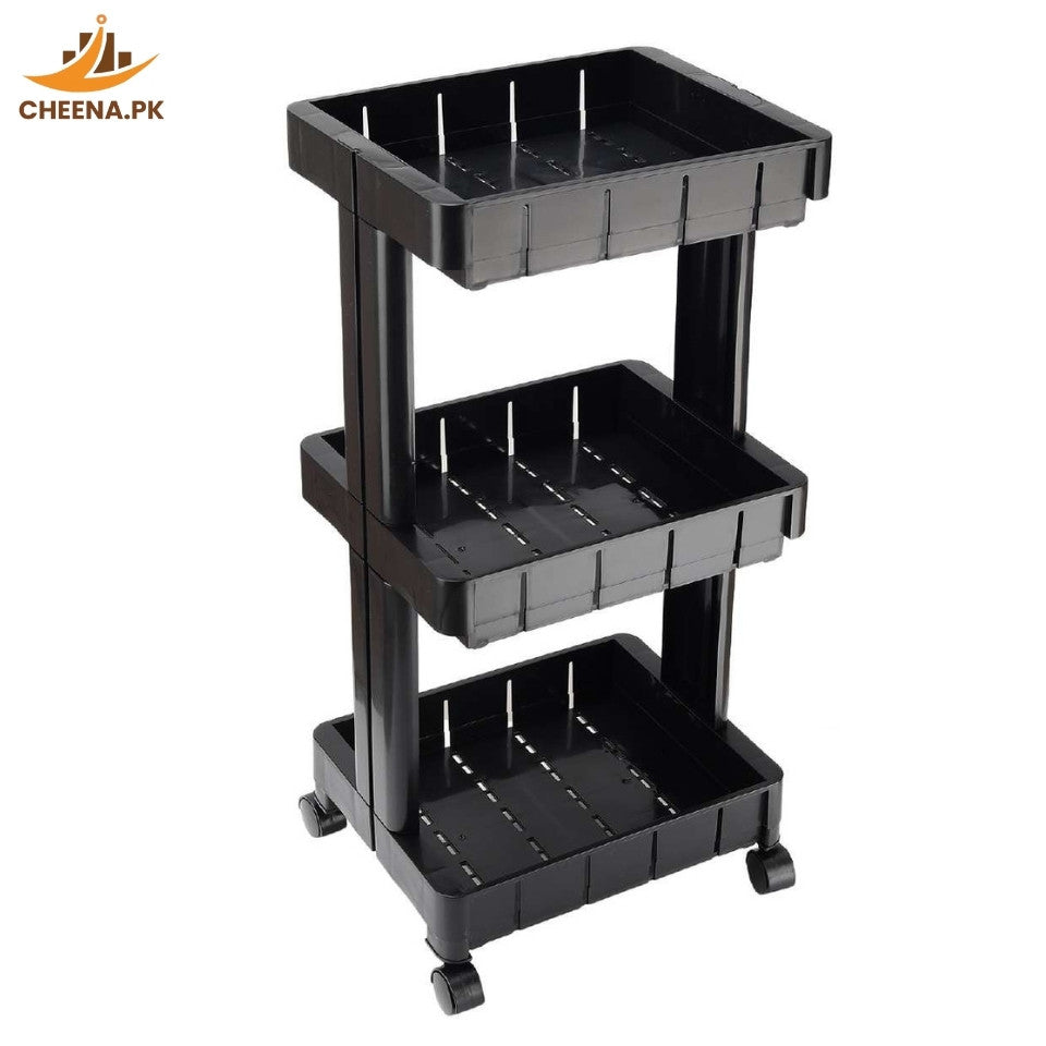 3 Tier Trolley Black