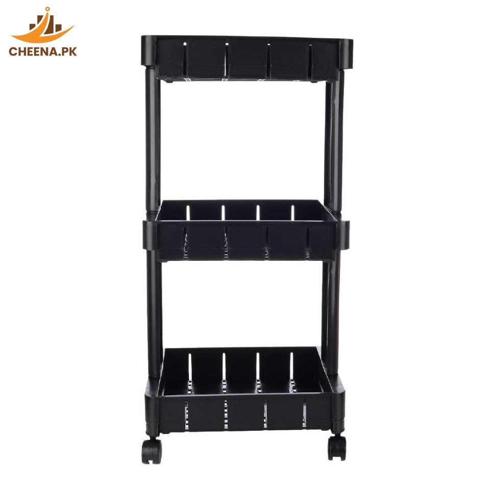 3 Tier Trolley Black