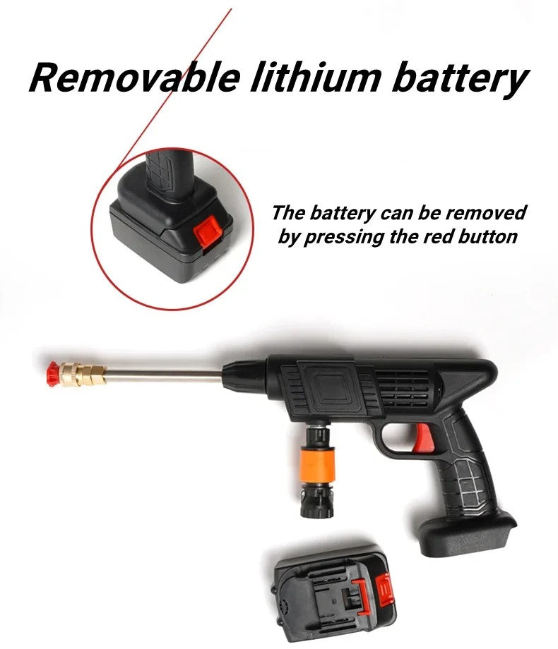 Rechargeable Wireless Car Wash Machine Cordless Car Care High-pressure Cleaning Water Spray Gun Car Washer