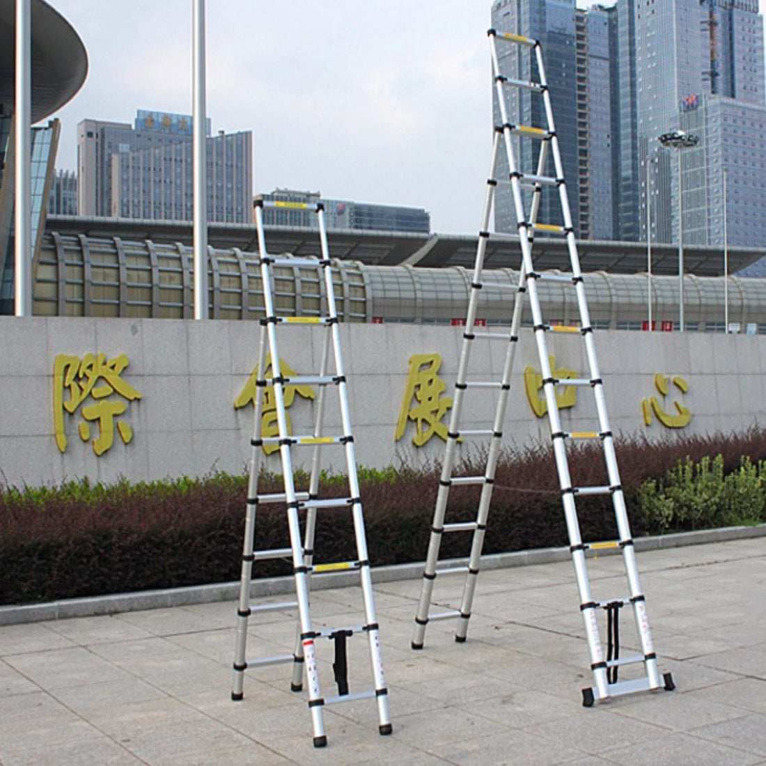 5.8m 6.2 Meters Industrial Aluminum Ladders Portable Straight Ladder Household Folding Extension Telescopic Ladders Stepladder