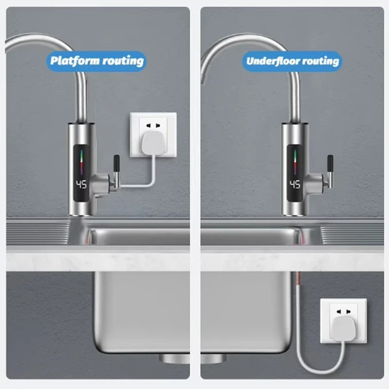 3000W 220V Electric Kitchen Water Heater Tap Instant Hot stainless steel Water Faucet Heater Cold Heating Faucet