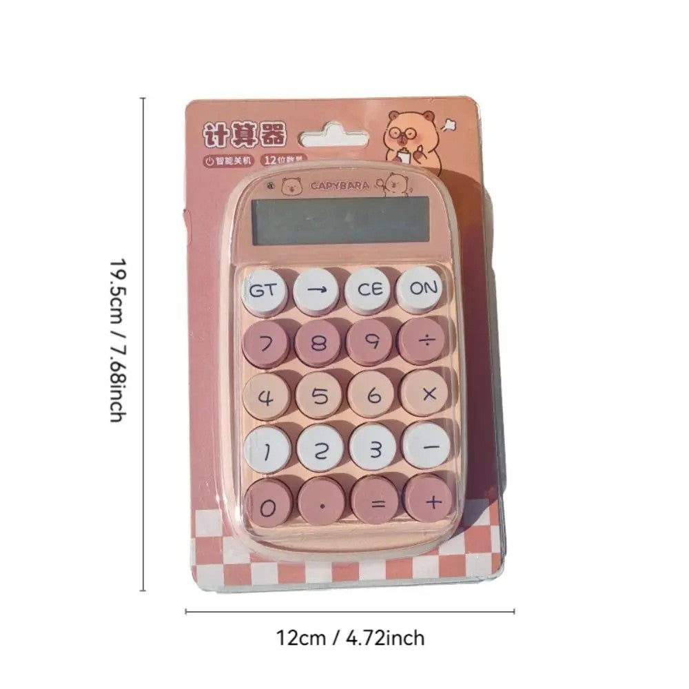 Capyabara Electronic Calculator 12-digit Mini Keyboard Calculator