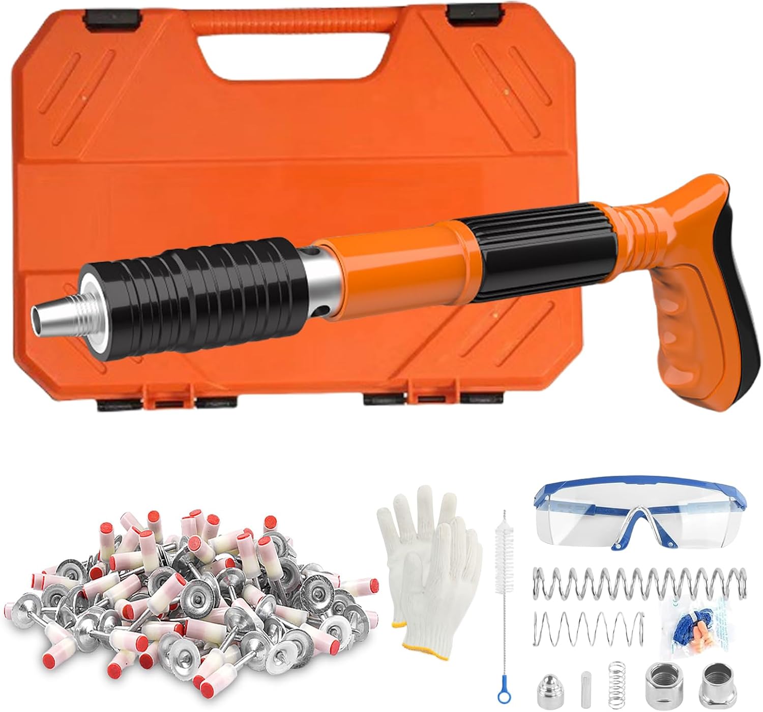 Heavy-Duty Concrete Nail Gun Kit with 10 Free Nails