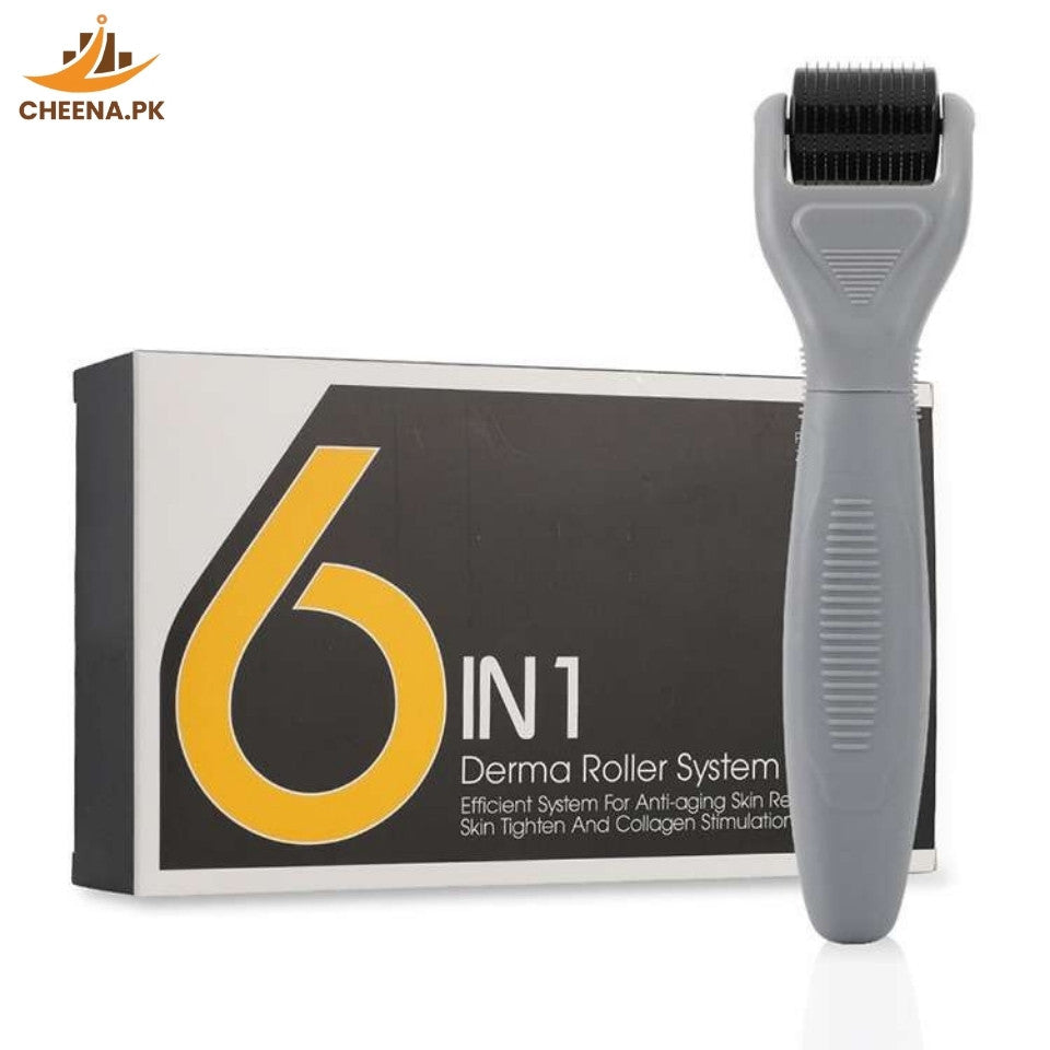 6 in 1 Derma Roller Kit for Face, Beard, Hair Growth & Skin Rejuvenation