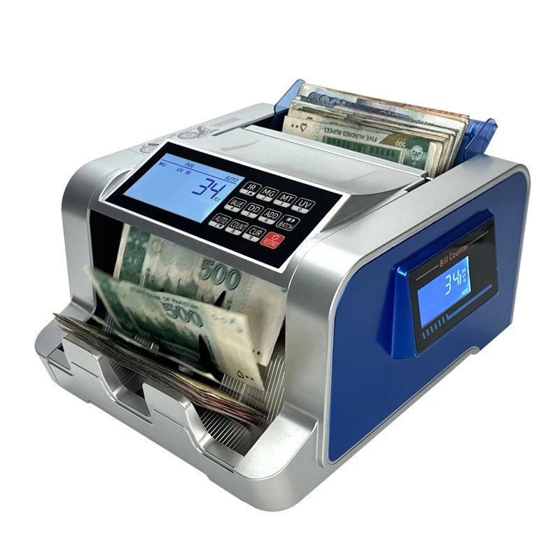 1100D2 Money Counting Machine Multi Currencies, Cash Detector