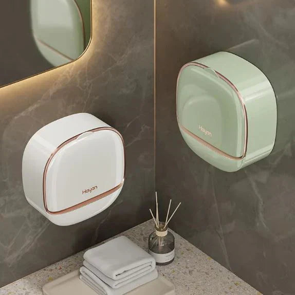 Wall Mounted Soap Holder with Lid and Tray(Comes with Free Self Adhesive Wall Hook)