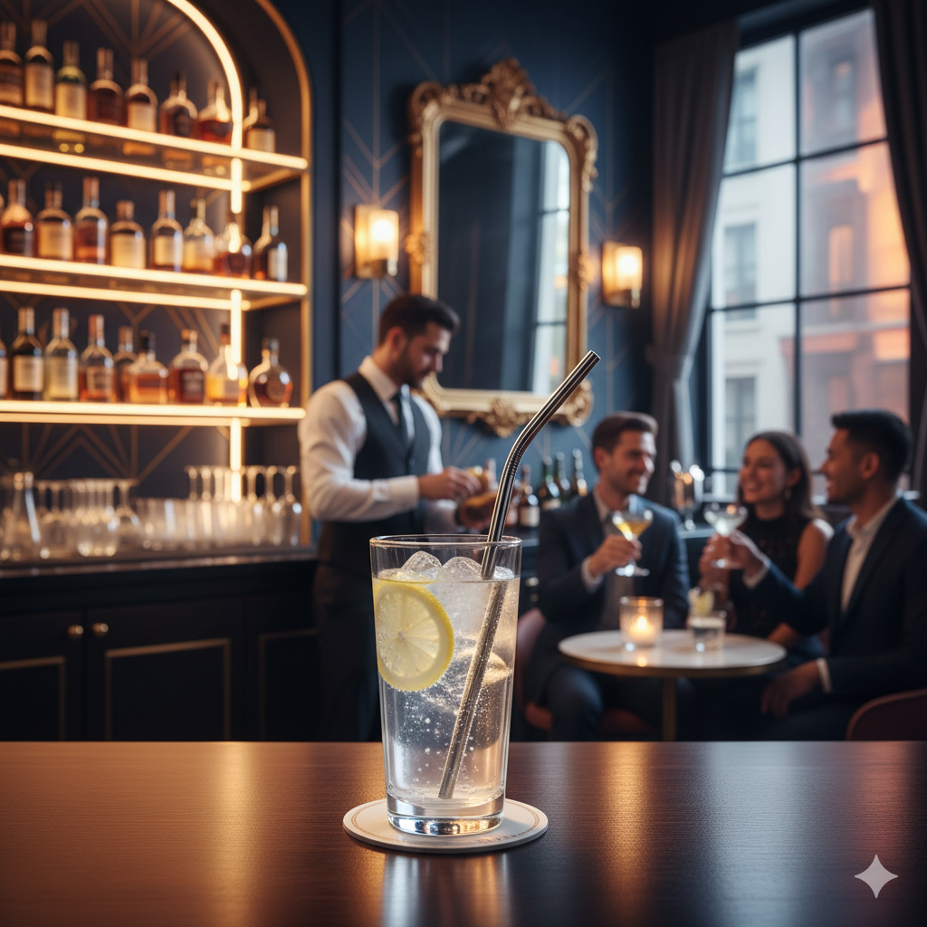 Creative Cocktail Straws Set 201 Stainless Steel Colorful Bend Head Drinking Straws Outdoor Dining Utensils from China