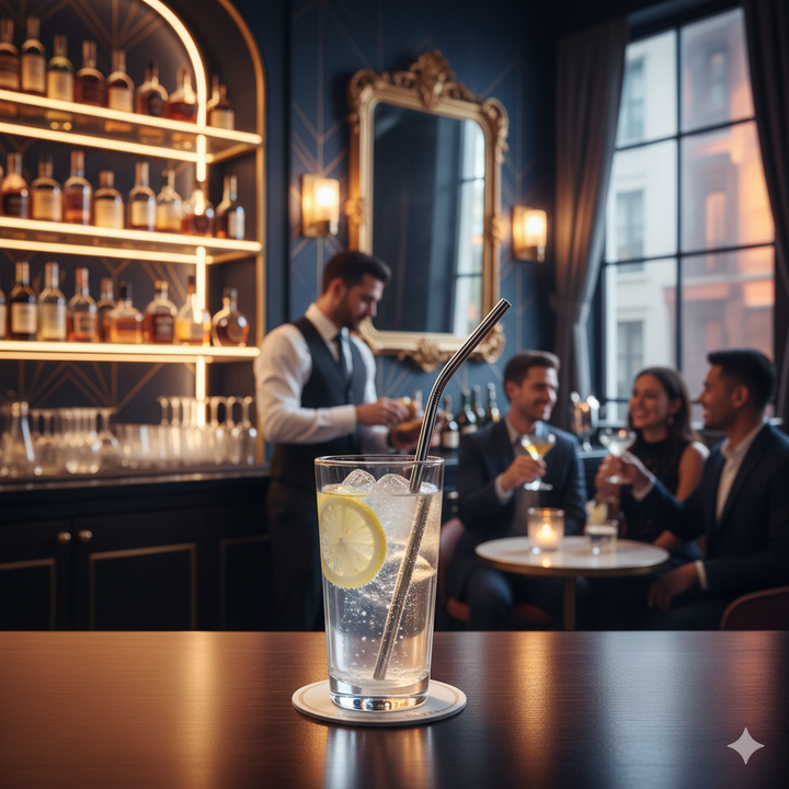 Creative Cocktail Straws Set 201 Stainless Steel Colorful Bend Head Drinking Straws Outdoor Dining Utensils from China