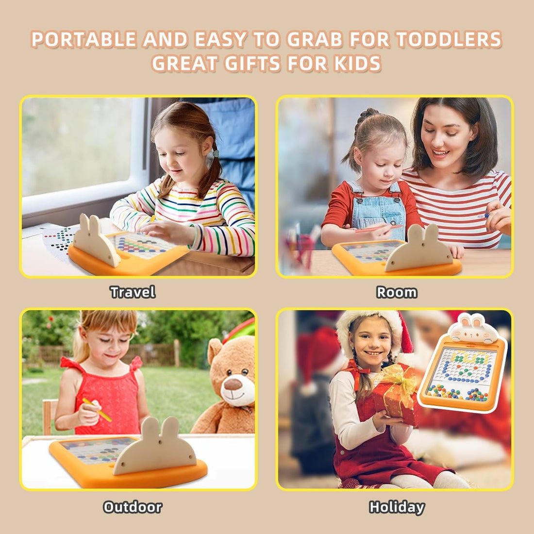 2 in 1 Magnetic Dots Board Game + FREE 8inch Writing tablet