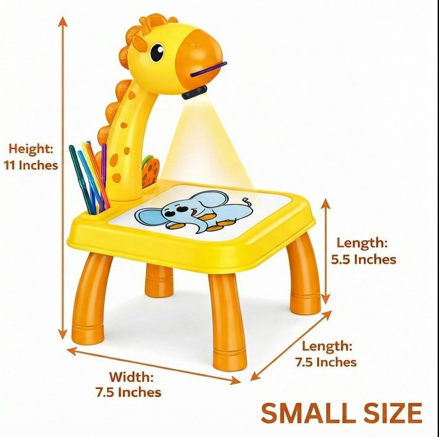 3 In 1 Kids Drawing Projector Table (Random Color)