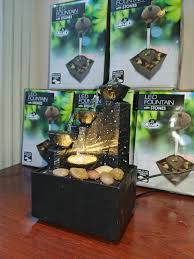 New Tabletop Waterfall Decor Relaxation Meditation Desktop Fountain with Soft Lights Decorative Creative Flowing Water Ornaments