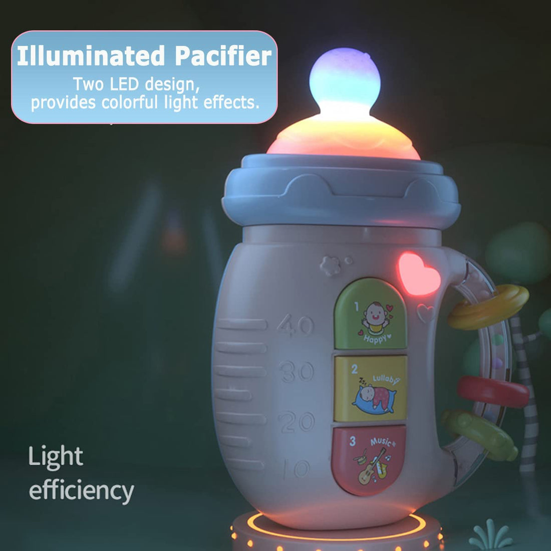 Bottle Toy with Illuminated teether Light-Up Sound & Music