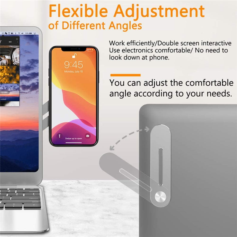 Magnetic Foldable Laptop Side Phone Holder Adjustable Mobile Mount