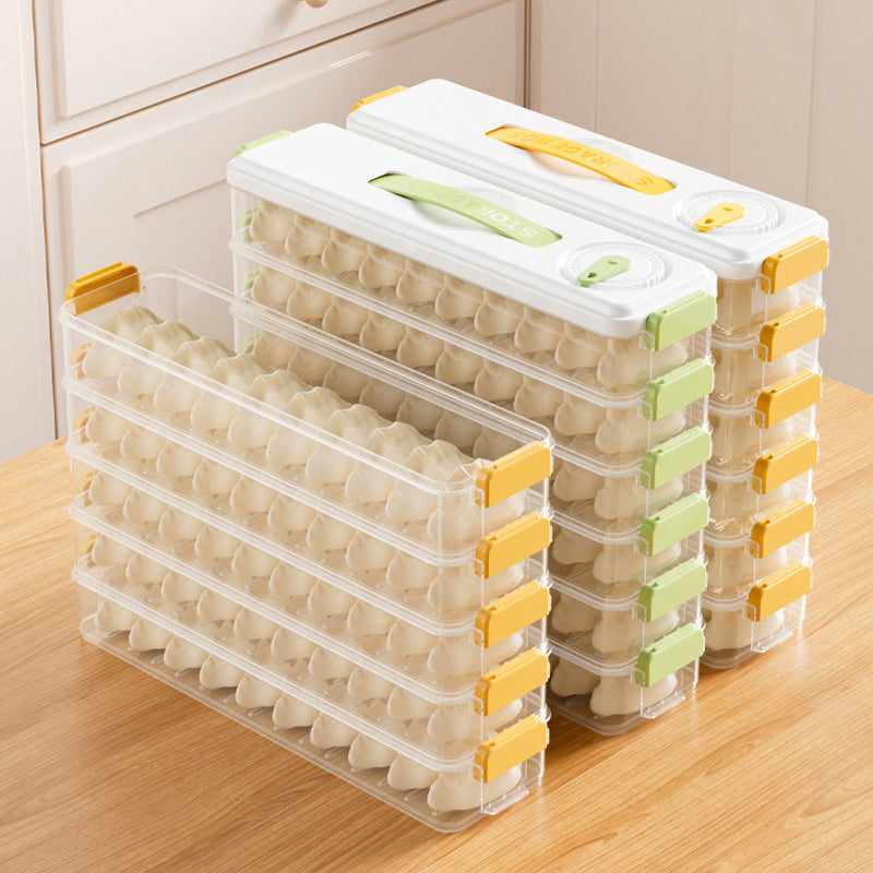 Refrigerator Dumpling Box Multilayer Household Dumpling Container Portable Dumpling Organizer For Home Kitchen Space Saving Box