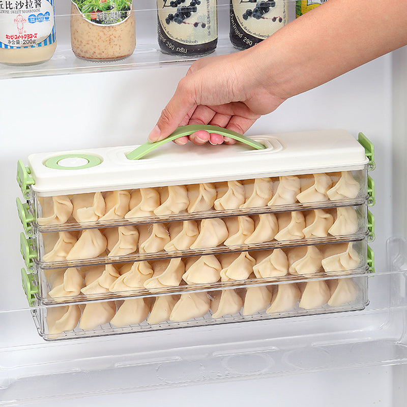 Refrigerator Dumpling Box Multilayer Household Dumpling Container Portable Dumpling Organizer For Home Kitchen Space Saving Box