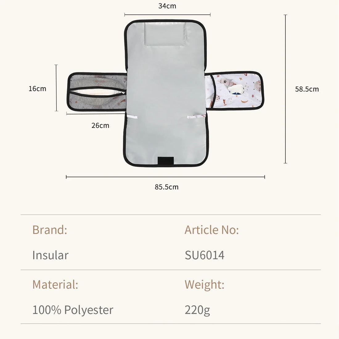 Cute Baby Bottle with Portable Diaper Changing Pad